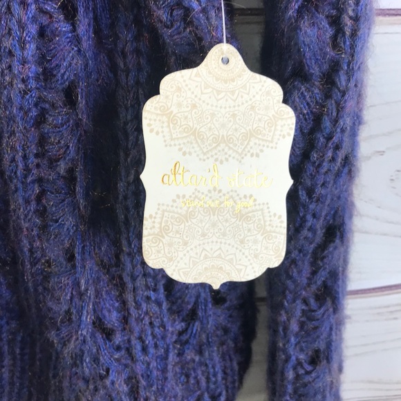 Altar’d State Cobalt Gold Marled Sweater NWT $70 - Picture 7 of 7